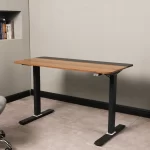 Escritorio Eléctrico Harmony Flow 120 cm | Nogal/Negro - Imagen 3
