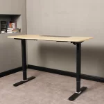 Escritorio Eléctrico Harmony Flow 140 cm | Arce/Negro - Imagen 2