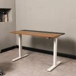 Escritorio Eléctrico Harmony Flow 120 cm | Nogal/Blanco - Imagen 3