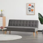 Futón Sofá Cama Nikko | Tela | Diseño Moderno | Gris - Imagen 10