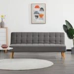 Futón Sofá Cama Nikko | Tela | Diseño Moderno | Gris - Imagen 9