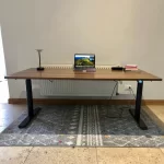 Escritorio Eléctrico Ascend Elite 140 cm | Controlador LCD digital y Doble Motor | Café/Negro