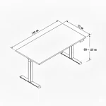 Escritorio Eléctrico Ascend Pro 140 cm | Rango 60-125 cm Doble Motor | Café/Blanco - Imagen 7