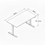 Escritorio Eléctrico Ascend Pro 160 cm | Rango 60-125 cm Doble Motor | Café/Blanco - Imagen 7