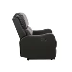Bergere Reclinable Fleming | 2 Cuerpos | Ecocuero | Negro - Imagen 4