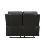 Bergere Reclinable Fleming | 2 Cuerpos | Ecocuero | Negro - Imagen 5