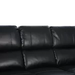 Bergere Reclinable Fleming | 3 Cuerpos | Ecocuero | Negro - Imagen 4