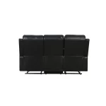 Bergere Reclinable Fleming | 3 Cuerpos | Ecocuero | Negro - Imagen 6