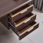 Escritorio Clásico Barcarola | 120 cm y Cajones con Cerradura | Melamina | Café Caoba - Imagen 2