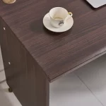 Escritorio Clásico Barcarola | 120 cm y Cajones con Cerradura | Melamina | Café Caoba - Imagen 4