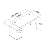 Escritorio Ejecutivo Crescendo | Expandible y Cajones con Llave | Melamina | Café Nogal - Imagen 4