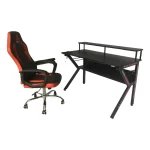 Escritorio Gamer Dual Pro S1945 | Fibra de Carbono + Accesorios | Negro - Imagen 4