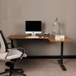 Escritorio Eléctrico Ascend Esencial En L 160 cm Derecho | Doble Motor 3 Memorias | Café/Negro - Imagen 2