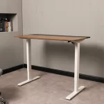 Escritorio Eléctrico Harmony Flow 120 cm | Nogal/Blanco - Imagen 2