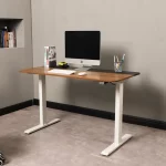 Escritorio Eléctrico Harmony Flow 120 cm | Nogal/Blanco - Imagen 5