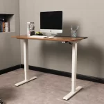 Escritorio Eléctrico Harmony Flow 120 cm | Nogal/Blanco - Imagen 4