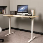 Escritorio Eléctrico Harmony Flow 140 cm | Arce/Blanco - Imagen 4