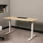 Escritorio Eléctrico Harmony Flow 140 cm | Arce/Blanco - Imagen 3
