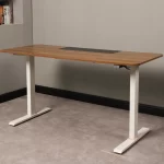 Escritorio Eléctrico Harmony Flow 140 cm | Nogal/Blanco - Imagen 3