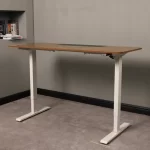 Escritorio Eléctrico Harmony Flow 140 cm | Nogal/Blanco - Imagen 2