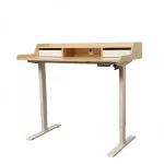 Escritorio Eléctrico Harmony Peak 120 cm | 2 Cajones y Repisa Fija | Arce/Blanco