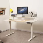 Escritorio Eléctrico Harmony Rise 140 cm | Control con Memoria y Repisa | Arce/Blanco - Imagen 5