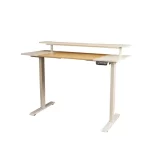 Escritorio Eléctrico Harmony Rise 140 cm | Control con Memoria y Repisa | Arce/Blanco