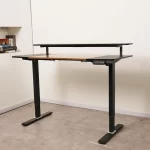 Escritorio Eléctrico Harmony Rise 140 cm | Control con Memoria y Repisa | Nogal/Negro - Imagen 2