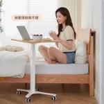 Escritorio Moderno Primavera | Elevable con Ruedas | Blanco/Arce - Imagen 6