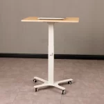 Escritorio Moderno Primavera | Elevable con Ruedas | Blanco/Arce