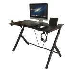 Escritorio Gamer Pro S2003 | Fibra de Carbono + Accesorios | Negro - Imagen 3