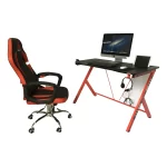Escritorio Gamer Pro S2003 | Fibra de Carbono + Accesorios | Rojo - Imagen 5