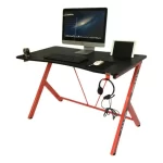 Escritorio Gamer Pro S2003 | Fibra de Carbono + Accesorios | Rojo - Imagen 3