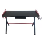 Escritorio Gamer Pro S2105 | Fibra de Carbono | Metal | Negro y Rojo