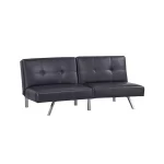 Futón Sofá Cama Osaka | Ecocuero | Diseño Moderno | Negro