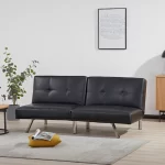 Futón Sofá Cama Osaka | Ecocuero | Diseño Moderno | Negro - Imagen 9
