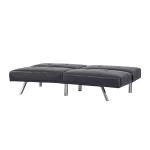 Futón Sofá Cama Osaka | Ecocuero | Diseño Moderno | Negro - Imagen 5