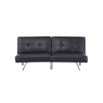 Futón Sofá Cama Osaka | Ecocuero | Diseño Moderno | Negro - Imagen 2