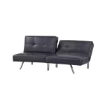 Futón Sofá Cama Osaka | Ecocuero | Diseño Moderno | Negro - Imagen 3