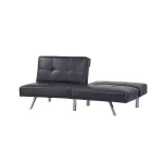 Futón Sofá Cama Osaka | Ecocuero | Diseño Moderno | Negro - Imagen 4