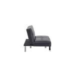 Futón Sofá Cama Osaka | Ecocuero | Diseño Moderno | Negro - Imagen 6