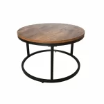 Juego de Mesa Allure | Anidable (Nesting) Vidrio/Melamina | Metal Negro - Imagen 5
