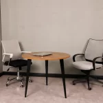 Mesa Multipropósito Gem | Circular con Tres Patas | Café Claro - Imagen 2