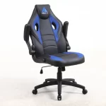 Silla Gamer Fusión | Mecedora  y Malla Transpirable Híbrida | Malla y Ecocuero | Negro/Azul - Imagen 5