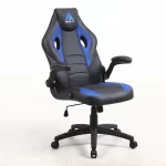 Silla Gamer Fusión | Mecedora  y Malla Transpirable Híbrida | Malla y Ecocuero | Negro/Azul