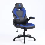 Silla Ejecutiva Oxford | Mecedora y Apoyabrazos Ajustables | Ecocuero y Ventilación| Negro/Azul