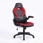 Silla Ejecutiva Oxford | Mecedora y Apoyabrazos Ajustables | Ecocuero y Ventilación| Negro/Rojo