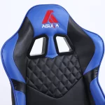 Silla Ejecutiva Preston | Mecedora y Orificios de Ventilación | Ecocuero | Negro/Azul - Imagen 5