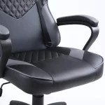 Silla Ejecutiva Preston | Mecedora y Orificios de Ventilación | Ecocuero | Negro/Gris - Imagen 6