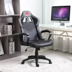 Silla Ejecutiva Preston | Mecedora y Orificios de Ventilación | Ecocuero | Negro/Gris - Imagen 4